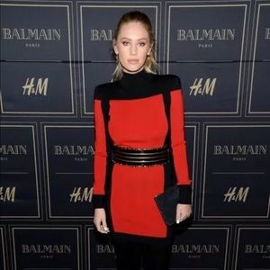 Balmain x HxM Black & Red Dress